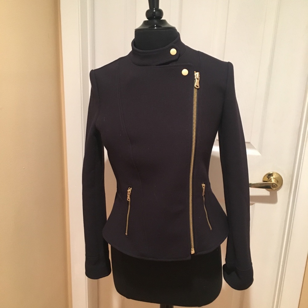 Zip up jacket.